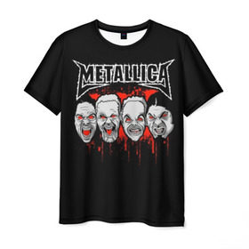 Мужская футболка 3D с принтом Metallica в городе Новоалтайск, 100% полиэфир | прямой крой, круглый вырез горловины, длина до линии бедер | album | black | concert | heavy | kirk | metal | metallica | music | rock | tolls | джеймс хэтфилд | кирк хэмметт | клифф бёртон | ларс ульрих | метал | металлика | трэш