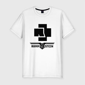 Мужская футболка премиум с принтом RAMMSTEIN в городе Новоалтайск, 92% хлопок, 8% лайкра | приталенный силуэт, круглый вырез ворота, длина до линии бедра, короткий рукав | du hast | mein herz | rammstein | rammstein rock | ramstein | группа rammstein | концерт рамштайн | рамштайн | рамштайн дойчланд | тилль линдеманн | у хаст