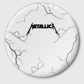 Значок с принтом METALLICA в городе Новоалтайск,  металл | круглая форма, металлическая застежка в виде булавки | matters metallica | music | nothing else | rock | trash metal | группа | музыка | музыканты | рок | трэш металл
