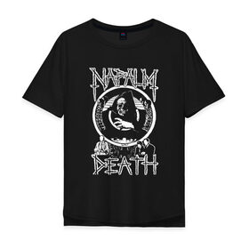 Мужская футболка хлопок Oversize с принтом Napalm Death в городе Новоалтайск, 100% хлопок | свободный крой, круглый ворот, “спинка” длиннее передней части | британская | грайндкор | грайндкор группа | дэт метал | краст панк | марк гринуэй | митч харрис | шэйн эмбери