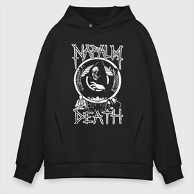 Мужское худи Oversize хлопок с принтом Napalm Death в городе Новоалтайск, френч-терри — 70% хлопок, 30% полиэстер. Мягкий теплый начес внутри —100% хлопок | боковые карманы, эластичные манжеты и нижняя кромка, капюшон на магнитной кнопке | британская | грайндкор | грайндкор группа | дэт метал | краст панк | марк гринуэй | митч харрис | шэйн эмбери
