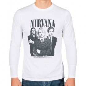 Мужской лонгслив хлопок с принтом Nirvana в городе Новоалтайск, 100% хлопок |  | альтернативный рок | американская | гранж | дэйв грол | крист энтони новоселич | курт кобейн | рок группа
