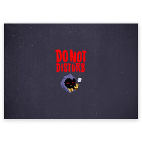Поздравительная открытка с принтом Do not disturb в городе Новоалтайск, 100% бумага | плотность бумаги 280 г/м2, матовая, на обратной стороне линовка и место для марки
 | disturbed | альтернативный | встревоженные | группа | джон мойер | дистербд | дистербед | дэвид дрейман | дэн дониган | майк венгрен | метал | нюметал | рок | хеви | хевиметал