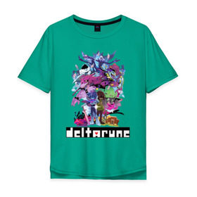 Мужская футболка хлопок Oversize с принтом Deltarune в городе Новоалтайск, 100% хлопок | свободный крой, круглый ворот, “спинка” длиннее передней части | deltarune | game | pattern | undyne | арт | арты | герои игры | дельта руны | дельтарун | детям | запечатка | игра | игровая | крис | патерн | персонажи | стиль | яркая