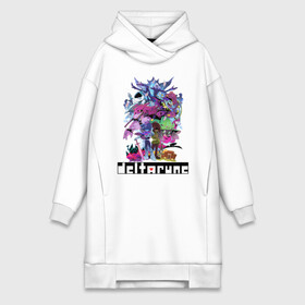 Платье-худи хлопок с принтом Deltarune в городе Новоалтайск,  |  | deltarune | game | pattern | undyne | арт | арты | герои игры | дельта руны | дельтарун | детям | запечатка | игра | игровая | крис | патерн | персонажи | стиль | яркая