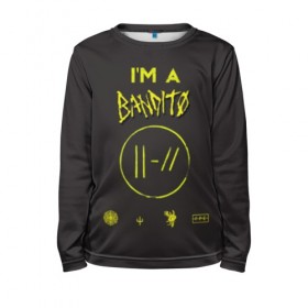 Детский лонгслив 3D с принтом TWENTY ONE PILOTS в городе Новоалтайск, 100% полиэстер | длинные рукава, круглый вырез горловины, полуприлегающий силуэт
 | 