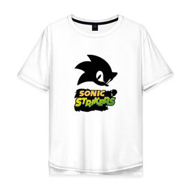 Мужская футболка хлопок Oversize с принтом SONIC STRIKERS в городе Новоалтайск, 100% хлопок | свободный крой, круглый ворот, “спинка” длиннее передней части | hedgehog | metal sonic | silver | silver the hedgehog | sonic | sonic boom | sonic the hedgehog | ёж сонник | игры | соник | фильмы