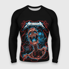 Мужской рашгард 3D с принтом Metallica в городе Новоалтайск,  |  | metallica | rock | арт | гитара | кости | металл | металлика | музыка | рок | череп
