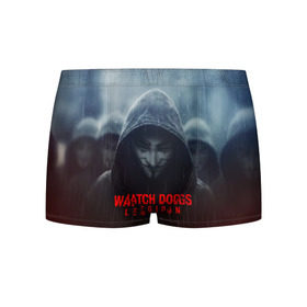 Мужские трусы 3D с принтом WATCH DOGS LEGION в городе Новоалтайск, 50% хлопок, 50% полиэстер | классическая посадка, на поясе мягкая тканевая резинка | action | ct os | ded sec | fox | game | hacker | legion | watch dogs | watch dogs 2 | watch dogs legion | знак лиса | игра | компьютерная игра | легион | хакер