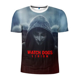 Мужская футболка 3D спортивная с принтом WATCH DOGS LEGION в городе Новоалтайск, 100% полиэстер с улучшенными характеристиками | приталенный силуэт, круглая горловина, широкие плечи, сужается к линии бедра | action | ct os | ded sec | fox | game | hacker | legion | watch dogs | watch dogs 2 | watch dogs legion | знак лиса | игра | компьютерная игра | легион | хакер
