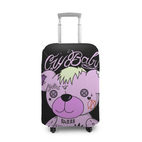 Чехол для чемодана 3D с принтом Lil Peep в городе Новоалтайск, 86% полиэфир, 14% спандекс | двустороннее нанесение принта, прорези для ручек и колес | 