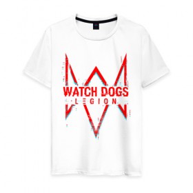 Мужская футболка хлопок с принтом WATCH DOGS LEGION в городе Новоалтайск, 100% хлопок | прямой крой, круглый вырез горловины, длина до линии бедер, слегка спущенное плечо. | action | ct os | ded sec | fox | game | hacker | legion | watch dogs | watch dogs 2 | watch dogs legion | знак лиса | игра | компьютерная игра | легион | хакер