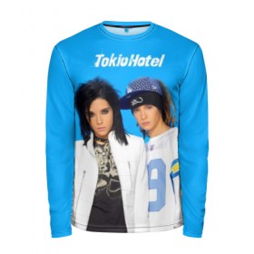 Мужской лонгслив 3D с принтом Tokio Hotel в городе Новоалтайск, 100% полиэстер | длинные рукава, круглый вырез горловины, полуприлегающий силуэт | alternative rock | band | bill kaulitz | boys | german | hotel | music | pop rock | powerpop | synthpop | tokyo | tom ka | альтернативный рок | билл каулитц | георг листинг | группа | густав шефер | мальчики | музыка | немецкая | отель | пауэр поп