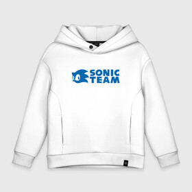 Детское худи Oversize хлопок с принтом SONIC TEAM в городе Новоалтайск, френч-терри — 70% хлопок, 30% полиэстер. Мягкий теплый начес внутри —100% хлопок | боковые карманы, эластичные манжеты и нижняя кромка, капюшон на магнитной кнопке | hedgehog | metal sonic | silver | silver the hedgehog | sonic | sonic boom | sonic the hedgehog | ёж сонник | игры | соник | фильмы