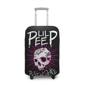 Чехол для чемодана 3D с принтом Lil Peep в городе Новоалтайск, 86% полиэфир, 14% спандекс | двустороннее нанесение принта, прорези для ручек и колес | crybaby | gustav elijah ahr | hellboy | lil peep | lilpeep | peep | rap | густав элайджа ар | лил пип | рэп | хип хоп | эмо рэп