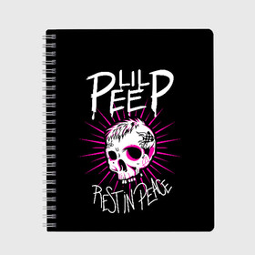 Тетрадь с принтом Lil Peep в городе Новоалтайск, 100% бумага | 48 листов, плотность листов — 60 г/м2, плотность картонной обложки — 250 г/м2. Листы скреплены сбоку удобной пружинной спиралью. Уголки страниц и обложки скругленные. Цвет линий — светло-серый
 | crybaby | gustav elijah ahr | hellboy | lil peep | lilpeep | peep | rap | густав элайджа ар | лил пип | рэп | хип хоп | эмо рэп