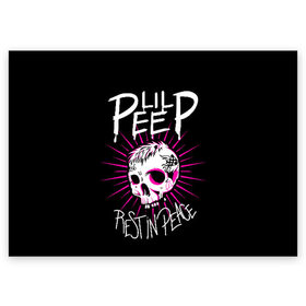 Поздравительная открытка с принтом Lil Peep в городе Новоалтайск, 100% бумага | плотность бумаги 280 г/м2, матовая, на обратной стороне линовка и место для марки
 | crybaby | gustav elijah ahr | hellboy | lil peep | lilpeep | peep | rap | густав элайджа ар | лил пип | рэп | хип хоп | эмо рэп