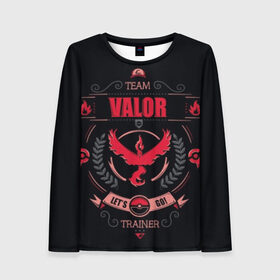 Женский лонгслив 3D с принтом Team Valor Trainer в городе Новоалтайск, 100% полиэстер | длинные рукава, круглый вырез горловины, полуприлегающий силуэт | battle | drawing | entei | go | legendary | lugia | metagross | nintendo | pikachu | pokemon | raikou | squirtle | zapdos | брок | бульбазавр | мисти | монстр | пикачу | покемон | эш