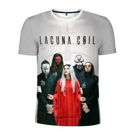 Мужская футболка 3D спортивная с принтом Lacuna Coil в городе Новоалтайск, 100% полиэстер с улучшенными характеристиками | приталенный силуэт, круглая горловина, широкие плечи, сужается к линии бедра | alternative | cristina scabbia | epic metal | goth | gothic | lacuna | lacuna coil | melodic metal | metal | nu metal | rock | готик рок | готика | готический рок | метал