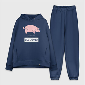 Женский костюм хлопок Oversize с принтом Pig Floyd в городе Новоалтайск,  |  | pink floyd | pinkfloyd | арт | артрок | группа | дэвид гилмор | пинк флойд | пинкфлойд | прогрессивный | психоделический | рок | сид барретт | симфонический | спэйс | эйсид | экспериментальный