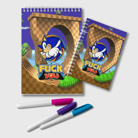 Блокнот с принтом SONIC в городе Новоалтайск, 100% бумага | 48 листов, плотность листов — 60 г/м2, плотность картонной обложки — 250 г/м2. Листы скреплены удобной пружинной спиралью. Цвет линий — светло-серый
 | Тематика изображения на принте: hedgehog | metal sonic | silver | silver the hedgehog | sonic | sonic boom | sonic the hedgehog | ёж сонник | игры | соник | фильмы