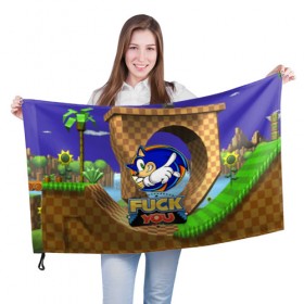 Флаг 3D с принтом SONIC в городе Новоалтайск, 100% полиэстер | плотность ткани — 95 г/м2, размер — 67 х 109 см. Принт наносится с одной стороны | hedgehog | metal sonic | silver | silver the hedgehog | sonic | sonic boom | sonic the hedgehog | ёж сонник | игры | соник | фильмы