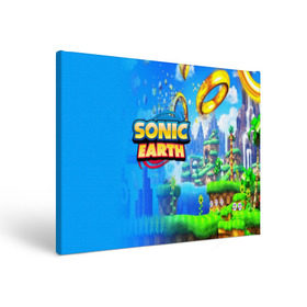 Холст прямоугольный с принтом SONIC EARTH в городе Новоалтайск, 100% ПВХ |  | hedgehog | metal sonic | silver | silver the hedgehog | sonic | sonic boom | sonic the hedgehog | ёж сонник | игры | соник | фильмы