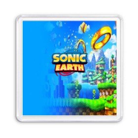 Магнит 55*55 с принтом SONIC EARTH в городе Новоалтайск, Пластик | Размер: 65*65 мм; Размер печати: 55*55 мм | hedgehog | metal sonic | silver | silver the hedgehog | sonic | sonic boom | sonic the hedgehog | ёж сонник | игры | соник | фильмы
