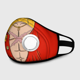Маска из неопрена с принтом One Piece Со шляпой в городе Новоалтайск, неопрен 100% | Форма огибающая нос. Резинки для ушей с дополнительной резинкой на затылке. Клапан для выдоха для активного дыхания при занятиях спортом. Эластичный материал маски и окантовки для лучшего растяжения и прилегания маски.  | Тематика изображения на принте: anime | kaido | luffy | manga | one piece | theory | zoro | большой куш | ван | луффи | манга | манки д | мульт | пираты | пис | рыжий | сёнэн | сериал | шанкс