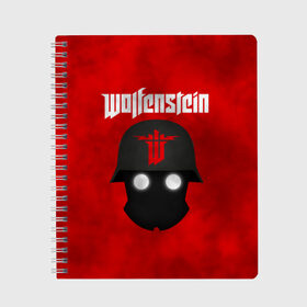 Тетрадь с принтом Wolfenstein в городе Новоалтайск, 100% бумага | 48 листов, плотность листов — 60 г/м2, плотность картонной обложки — 250 г/м2. Листы скреплены сбоку удобной пружинной спиралью. Уголки страниц и обложки скругленные. Цвет линий — светло-серый
 | cyberpilot | new colossus | new order | old blood | wolfenstein | youngblood | игры