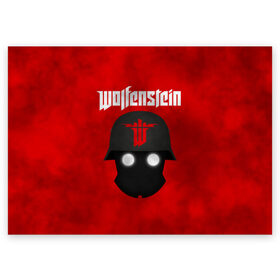 Поздравительная открытка с принтом Wolfenstein в городе Новоалтайск, 100% бумага | плотность бумаги 280 г/м2, матовая, на обратной стороне линовка и место для марки
 | cyberpilot | new colossus | new order | old blood | wolfenstein | youngblood | игры