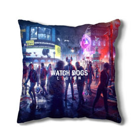 Подушка 3D с принтом WATCH DOGS LEGION в городе Новоалтайск, наволочка – 100% полиэстер, наполнитель – холлофайбер (легкий наполнитель, не вызывает аллергию). | состоит из подушки и наволочки. Наволочка на молнии, легко снимается для стирки | action | ct os | ded sec | fox | game | hacker | legion | watch dogs | watch dogs 2 | watch dogs legion | знак лиса | игра | компьютерная игра | легион | хакер