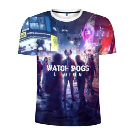Мужская футболка 3D спортивная с принтом WATCH DOGS LEGION в городе Новоалтайск, 100% полиэстер с улучшенными характеристиками | приталенный силуэт, круглая горловина, широкие плечи, сужается к линии бедра | action | ct os | ded sec | fox | game | hacker | legion | watch dogs | watch dogs 2 | watch dogs legion | знак лиса | игра | компьютерная игра | легион | хакер