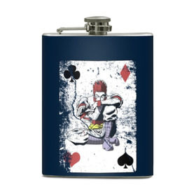 Фляга с принтом The Joker Card в городе Новоалтайск, металлический корпус | емкость 0,22 л, размер 125 х 94 мм. Виниловая наклейка запечатывается полностью | Тематика изображения на принте: card | cards | david blaine | easy | joker | magic | playing | revealed | tricks | tutorial | джокер | дэвид блейн | играть | карты | легко | магия | показал | трюки | учебник