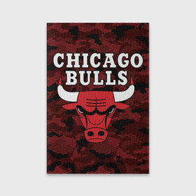 Обложка для паспорта матовая кожа с принтом Chicago Bulls в городе Новоалтайск, натуральная матовая кожа | размер 19,3 х 13,7 см; прозрачные пластиковые крепления | 