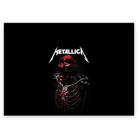 Поздравительная открытка с принтом Metallica в городе Новоалтайск, 100% бумага | плотность бумаги 280 г/м2, матовая, на обратной стороне линовка и место для марки
 | Тематика изображения на принте: 