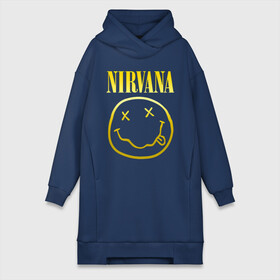 Платье-худи хлопок с принтом NIRVANA (НА СПИНЕ) в городе Новоалтайск,  |  | nirvana | альтернативный рок | гранж | группа | курт кобейн | логотип нирвана | музыка | нирвана | песни | рок