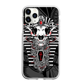 Чехол для iPhone 11 Pro Max матовый с принтом Anubis - dead god в городе Новоалтайск, Силикон |  | Тематика изображения на принте: anubis | dog | egypt | flowers | god | head | божество | голова | змеи | клыки | рога | собака | цветы