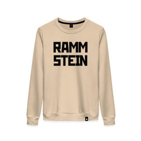 Женский свитшот хлопок с принтом RAMMSTEIN(+на спине) в городе Новоалтайск, 100% хлопок | прямой крой, круглый вырез, на манжетах и по низу широкая трикотажная резинка  | Тематика изображения на принте: metallica | music | rammstein | rock | металл | металлика | музыка | раммштайн | рок | рок группа