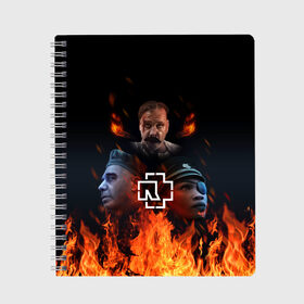 Тетрадь с принтом Rammstein в городе Новоалтайск, 100% бумага | 48 листов, плотность листов — 60 г/м2, плотность картонной обложки — 250 г/м2. Листы скреплены сбоку удобной пружинной спиралью. Уголки страниц и обложки скругленные. Цвет линий — светло-серый
 | Тематика изображения на принте: 2019 | du hast | lindemann | rammstein | rammsteinfan | till | группы | линдеманн | метал | музыка | рамштаин | рамштайн | рамштейн | рок | тилль | тиль