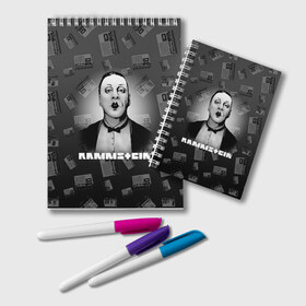 Блокнот с принтом Rammstein в городе Новоалтайск, 100% бумага | 48 листов, плотность листов — 60 г/м2, плотность картонной обложки — 250 г/м2. Листы скреплены удобной пружинной спиралью. Цвет линий — светло-серый
 | 2019 | du hast | lindemann | radio | rammstein | rammsteinfan | till | группы | линдеманн | метал | музыка | радио | рамштаин | рамштайн | рамштейн | рок | тилль | тиль