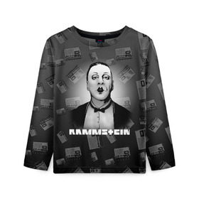Детский лонгслив 3D с принтом Rammstein в городе Новоалтайск, 100% полиэстер | длинные рукава, круглый вырез горловины, полуприлегающий силуэт
 | 2019 | du hast | lindemann | radio | rammstein | rammsteinfan | till | группы | линдеманн | метал | музыка | радио | рамштаин | рамштайн | рамштейн | рок | тилль | тиль