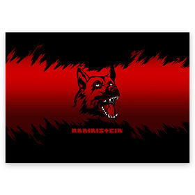 Поздравительная открытка с принтом Rammstein dog в городе Новоалтайск, 100% бумага | плотность бумаги 280 г/м2, матовая, на обратной стороне линовка и место для марки
 | 2019 | dog | du hast | german | lindemann | rammstein | rammsteinfan | ramstein | till | группы | линдеманн | метал | музыка | овчарка | рамштаин | рамштайн | рамштейн | рок | собака | тилль | тиль