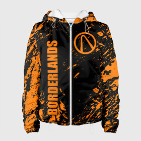 Женская куртка 3D с принтом BORDERLANDS в городе Новоалтайск, ткань верха — 100% полиэстер, подклад — флис | прямой крой, подол и капюшон оформлены резинкой с фиксаторами, два кармана без застежек по бокам, один большой потайной карман на груди. Карман на груди застегивается на липучку | 