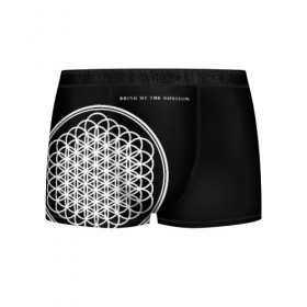 Мужские трусы 3D с принтом Bring Me the Horizon в городе Новоалтайск, 50% хлопок, 50% полиэстер | классическая посадка, на поясе мягкая тканевая резинка | bmth | bring me the horizon | альтернативный | бмт | бмтх | бмтш | брин | бринг | горизонт | достань для меня | дэткор | зе | метал | ми | рок | хоризон | электроник