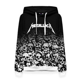 Женская толстовка 3D с принтом METALLICA (НА СПИНЕ) в городе Новоалтайск, 100% полиэстер  | двухслойный капюшон со шнурком для регулировки, мягкие манжеты на рукавах и по низу толстовки, спереди карман-кенгуру с мягким внутренним слоем. | matters metallica | music | nothing else | rock | trash metal | группа | музыка | музыканты | рок | трэш металл
