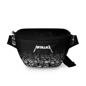 Поясная сумка 3D с принтом METALLICA (НА СПИНЕ) в городе Новоалтайск, 100% полиэстер | плотная ткань, ремень с регулируемой длиной, внутри несколько карманов для мелочей, основное отделение и карман с обратной стороны сумки застегиваются на молнию | matters metallica | music | nothing else | rock | trash metal | группа | музыка | музыканты | рок | трэш металл