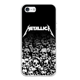 Чехол для iPhone 5/5S матовый с принтом METALLICA (НА СПИНЕ) в городе Новоалтайск, Силикон | Область печати: задняя сторона чехла, без боковых панелей | Тематика изображения на принте: matters metallica | music | nothing else | rock | trash metal | группа | музыка | музыканты | рок | трэш металл