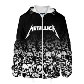 Мужская куртка 3D с принтом METALLICA (НА СПИНЕ) в городе Новоалтайск, ткань верха — 100% полиэстер, подклад — флис | прямой крой, подол и капюшон оформлены резинкой с фиксаторами, два кармана без застежек по бокам, один большой потайной карман на груди. Карман на груди застегивается на липучку | Тематика изображения на принте: matters metallica | music | nothing else | rock | trash metal | группа | музыка | музыканты | рок | трэш металл