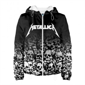 Женская куртка 3D с принтом METALLICA (НА СПИНЕ) в городе Новоалтайск, ткань верха — 100% полиэстер, подклад — флис | прямой крой, подол и капюшон оформлены резинкой с фиксаторами, два кармана без застежек по бокам, один большой потайной карман на груди. Карман на груди застегивается на липучку | matters metallica | music | nothing else | rock | trash metal | группа | музыка | музыканты | рок | трэш металл